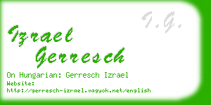 izrael gerresch business card